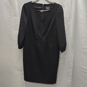 Adrianna Papell Black Long Sleeve Dress